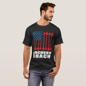 Archery Coach US Flags Player Team Instructor Da1 T-Shirt (Vorne ganz)