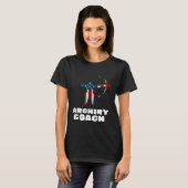 Archery Coach Usa Flag Player Team Instructor T-Shirt (Vorne ganz)