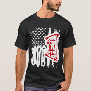 Archery Compound Bow American Flag Coolen US-Patri T-Shirt
