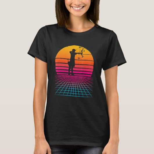 Archery Compound Bow Vaporwave Japanese Aesthetic T-Shirt (Vorderseite)
