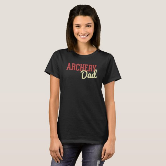 Archery Dad Bow And Arrow Fathers Day Archer T-Shirt (Vorne ganz)