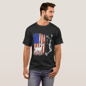 Archery Deer Hunter Bow Junting US Flag Patriotic T-Shirt (Vorne ganz)