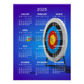 Archery Design 2025 Kalender Poster (Vorderseite)