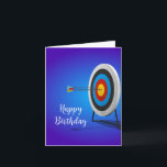 Archery Design Geburtstags-Grußkarte Karte<br><div class="desc">Archery Design Geburtstagskarte,  mit anpassbarem Text.</div>