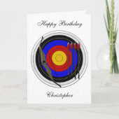 Archery Design Just Add Name Birthday Karte (Vorderseite)