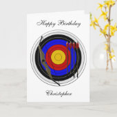 Archery Design Just Add Name Birthday Karte (Gelbe Blume)