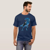 Archery Dinosaur Tee Shirt Gift Funny Trex mit (Vorne ganz)