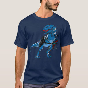 Archery Dinosaur Tee Shirt Gift Funny Trex mit
