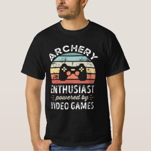 Archery Enthusiusiasten mit Videospielen T-Shirt