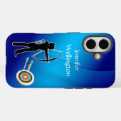 Archery Female Archer Silhouette and Target Case-Mate iPhone Hülle (Rückseite (Horizontal))