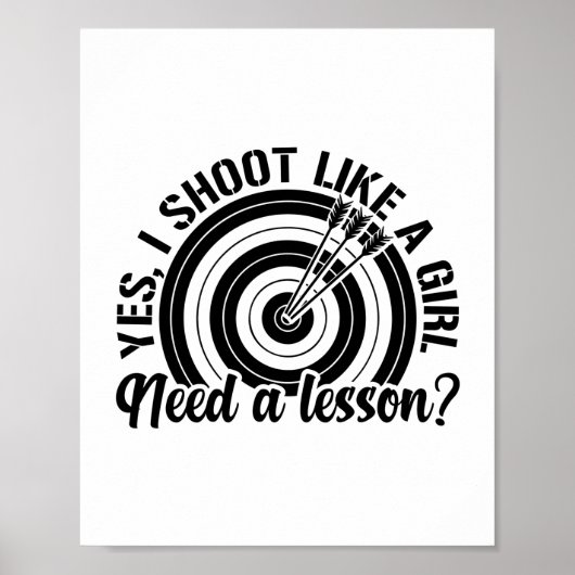 Archery Girl | Archers Sport Geschenkidee Poster (Vorne)