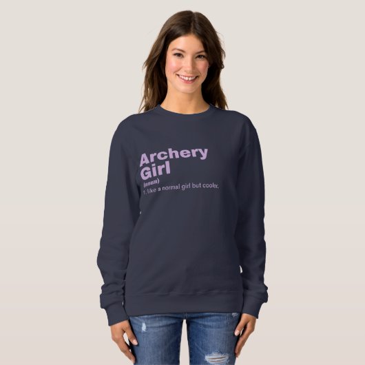 Archery Girl - Bogenschießen Sweatshirt (Vorne ganz)