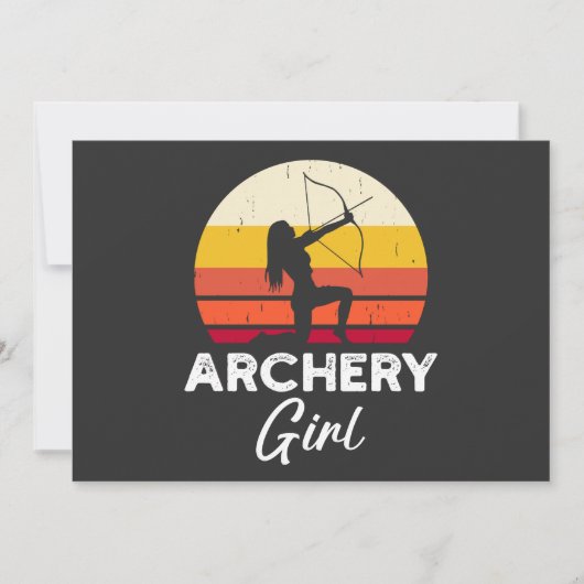 Archery Girl Bow und Arrow Einladung (Vorderseite)