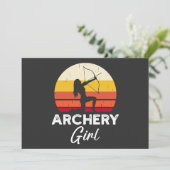 Archery Girl Bow und Arrow Einladung (Stehend Vorderseite)