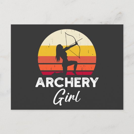 Archery Girl Bow und Arrow Feiertagspostkarte (Vorderseite)