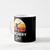 Archery Girl Bow und Arrow Kaffeetasse (Vorderseite Links)