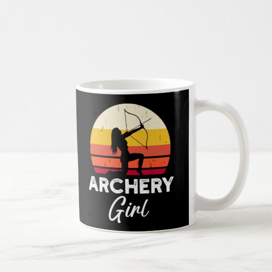 Archery Girl Bow und Arrow Kaffeetasse (Rechts)