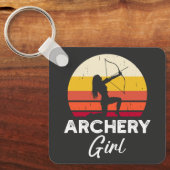 Archery Girl Bow und Arrow Schlüsselanhänger (Vorderseite)
