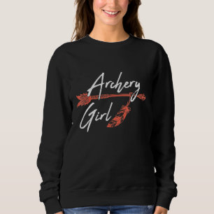 Archery Girl Niedlich Arrow Traditioneller Bow-Wet Sweatshirt