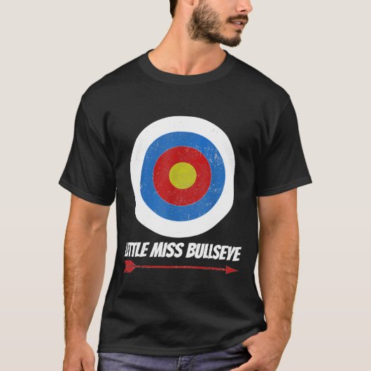 Archery Girls Niedlich Kleine Miss Bullseye Teen A T-Shirt (Vorderseite)