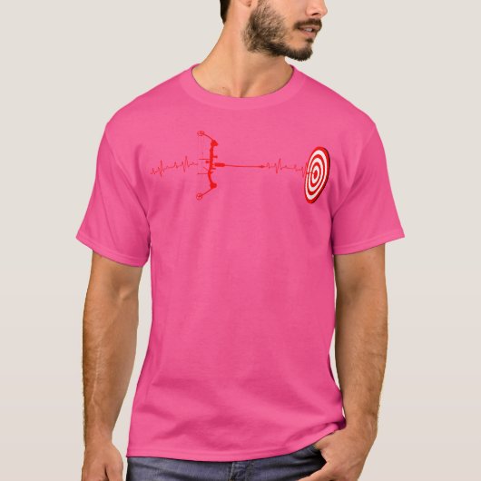 Archery Heartbeat Arrow Arrow T-Shirt (Vorderseite)