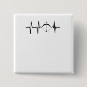 Archery Heartbeat Bow and Arrow Archer Button (Vorderseite)