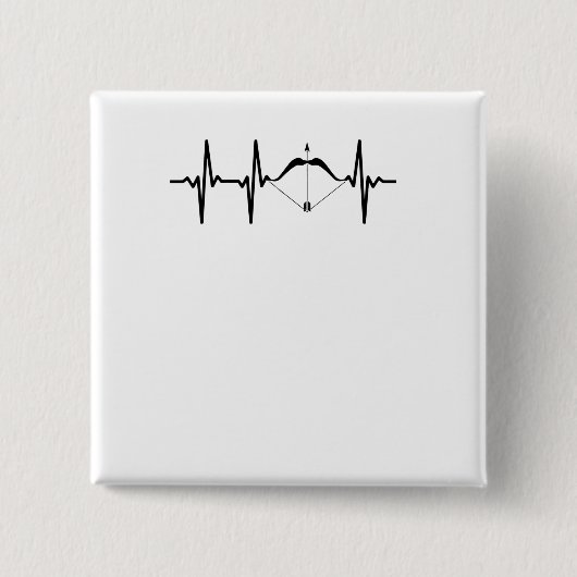 Archery Heartbeat Bow and Arrow Archer Button (Vorderseite)