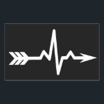 Archery Heartbeat Sports Rechteckiger Aufkleber<br><div class="desc">You're looking for a funny archery heartbeat design? This is the perfect design for a birthday or christmas gift! If you love the feeling to shoot your arrow with your bow and hit your target get this desgin - for boys and girls! Also great as a gift for the whole...</div>
