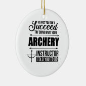 Archery Instructor Coach Keramik Ornament (Rechts)