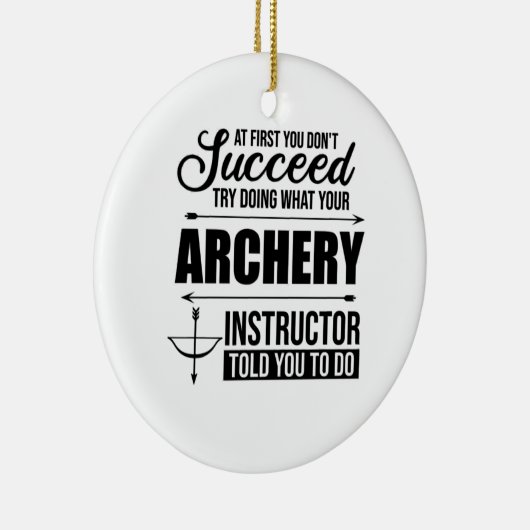 Archery Instructor Coach Keramik Ornament (Rechts)