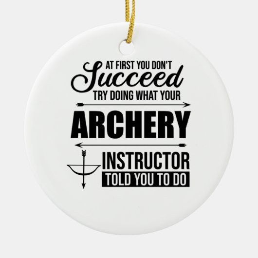 Archery Instructor Coach Keramik Ornament (Vorne)