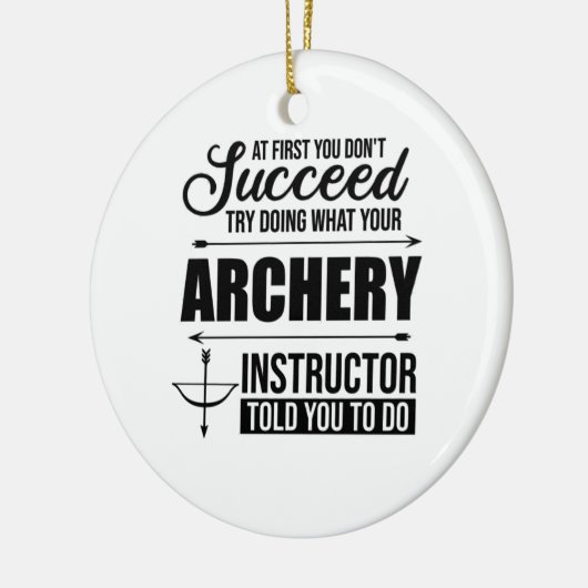 Archery Instructor Coach Keramik Ornament (Links)