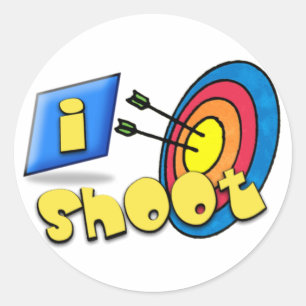 ARCHERY ~ iSHOOT - I SHOOOT Runder Aufkleber