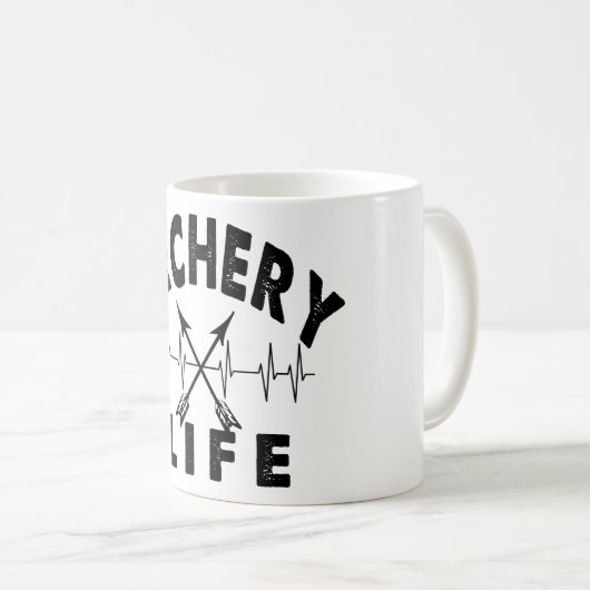 Archery Life Kaffeetasse (VorderseiteRechts)