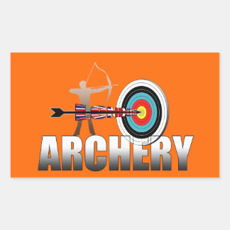Archery London Target Archers Artwork Rechteckiger Aufkleber