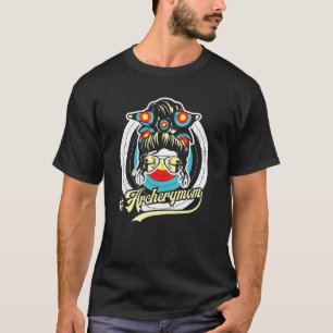 Archery Mama Life Messy Bun Haar Brille T-Shirt