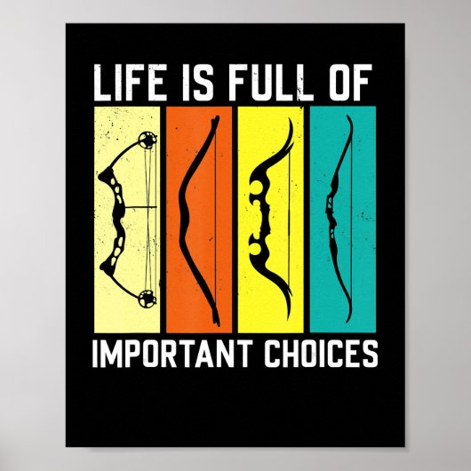 Archery Men Bow Hunter Geschenk Bogenschützen Kost Poster (Vorne)