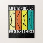 Archery Men Bow Hunter Geschenk Bogenschützen Kost Puzzle (Vertikal)