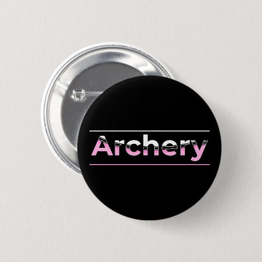 Archery Minimalistisch Modern Art - Rosa Arche Button (Vorne & Hinten)