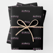 Archery Minimalistisch Modern Art - Rosa Arche Geschenkpapier Set (Beispiel)