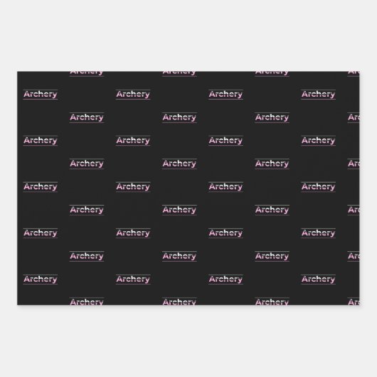 Archery Minimalistisch Modern Art - Rosa Arche Geschenkpapier Set (Vorderseite)