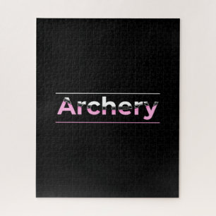 Archery Minimalistisch Modern Art - Rosa Arche Puzzle