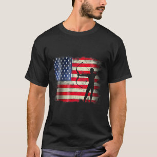 Archery Patriotic American Flag 4. Juli Archer T-Shirt