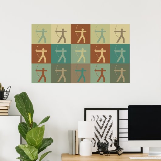 Archery Pop Art Poster (Heimbüro)