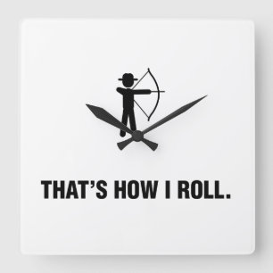 Archery Quadratische Wanduhr