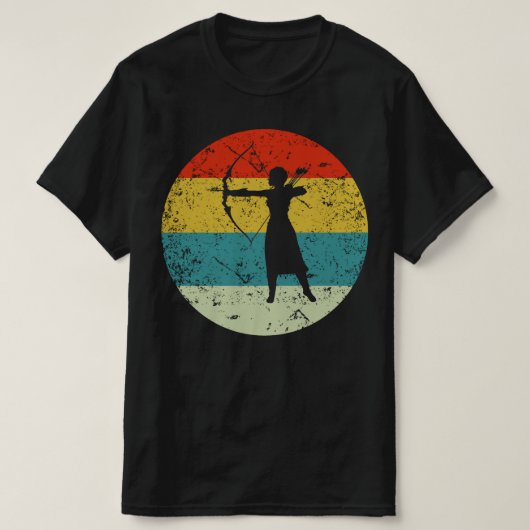 Archery Retrovinatstil T-Shirt (Design vorne)