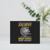 Archery Smart People Sport Arrow Bow Postkarte (Stehend Vorderseite)