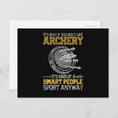Archery Smart People Sport Arrow Bow Postkarte (Vorne/Hinten)