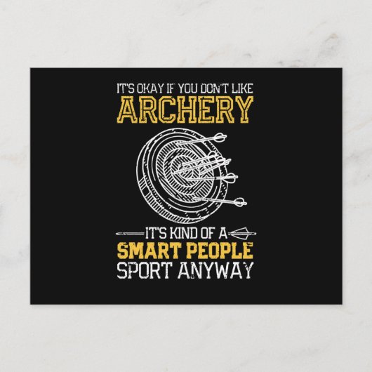 Archery Smart People Sport Arrow Bow Postkarte (Vorderseite)