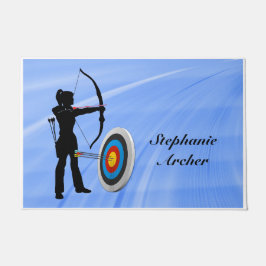 Archery Sport Female Archer Ziel personalisieren Fußmatte